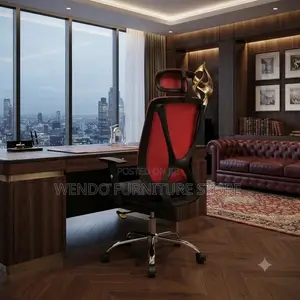 Office Chairs; Ergonomic Red Backrest Fabric Office Chairs