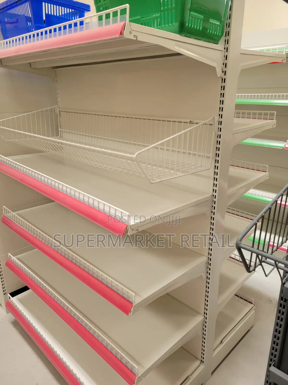 Heavy-Duty Steel Supermarket Shelves