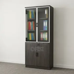 Office Cabinet; Half Glass Wooden Filing Cabinet