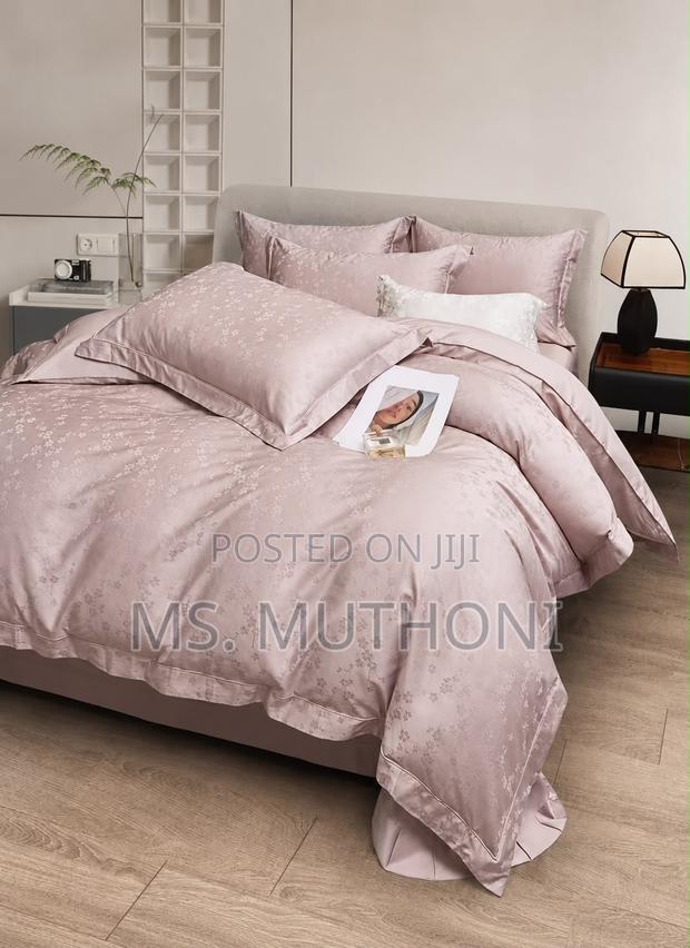 100% Cotton King Size Premium Jacquard Duvet COVER Set —