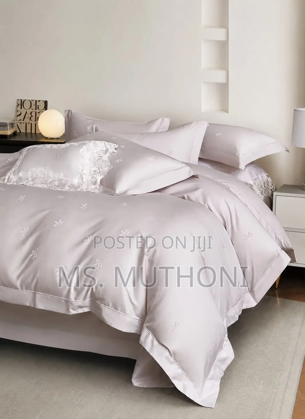 100% Cotton King Size Premium Jacquard Duvet COVER Set —