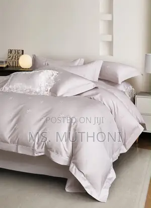 100% Cotton King Size Premium Jacquard Duvet COVER Set —