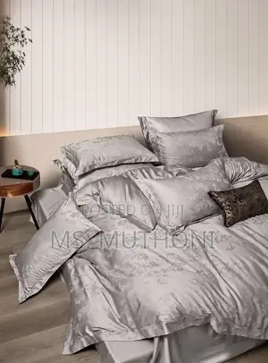 100% Cotton King Size Premium Jacquard Duvet COVER Set —