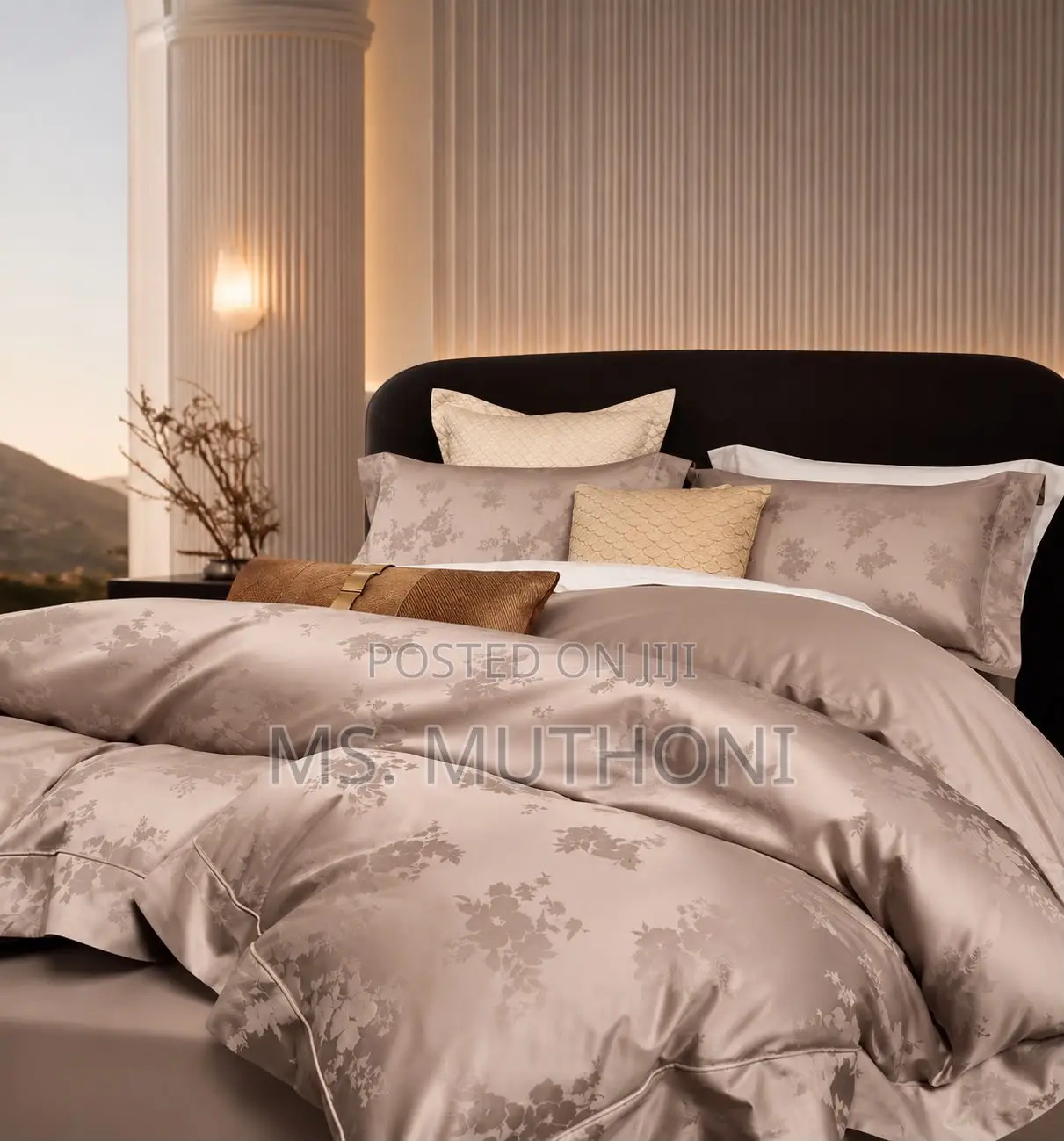 100% Cotton King Size Premium Jacquard Duvet COVER Set —