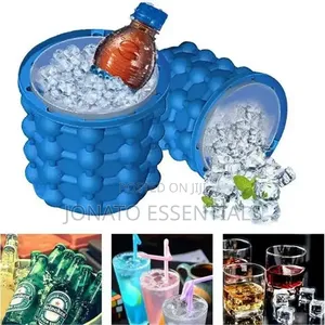 Silicone Ice Maker Bucket Round Cube Genie Tray