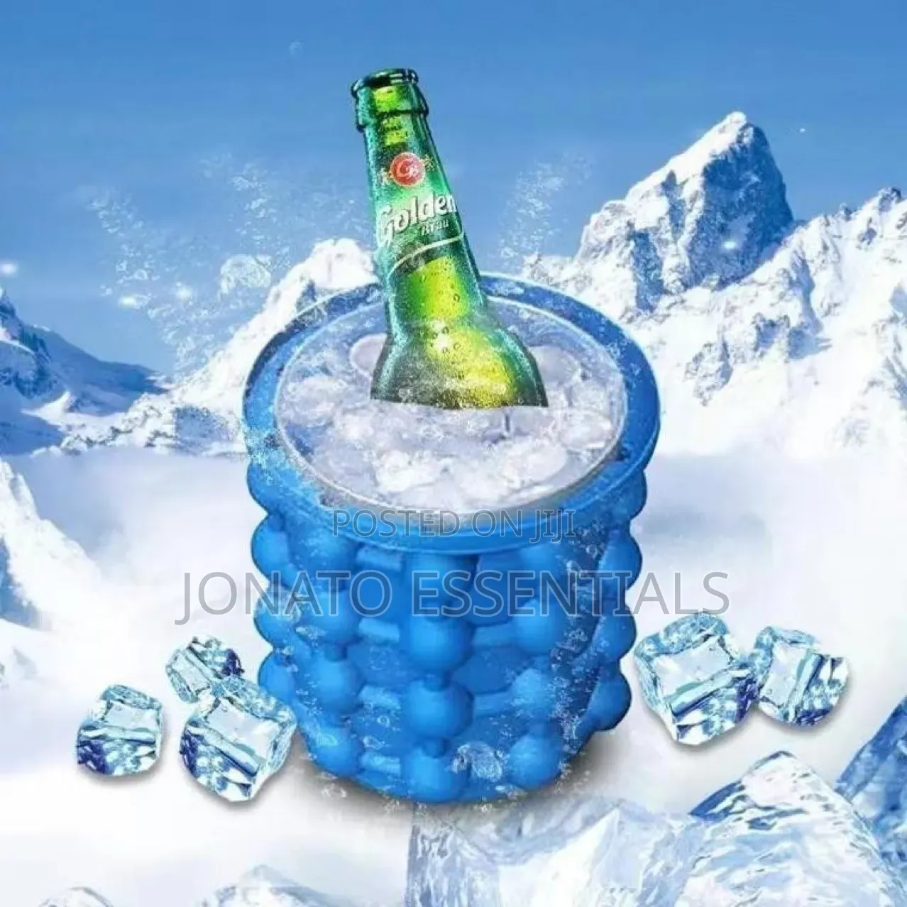 Silicone Ice Maker Bucket Round Cube Genie Tray