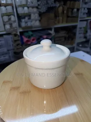 Ceramic White Plain Sugardish