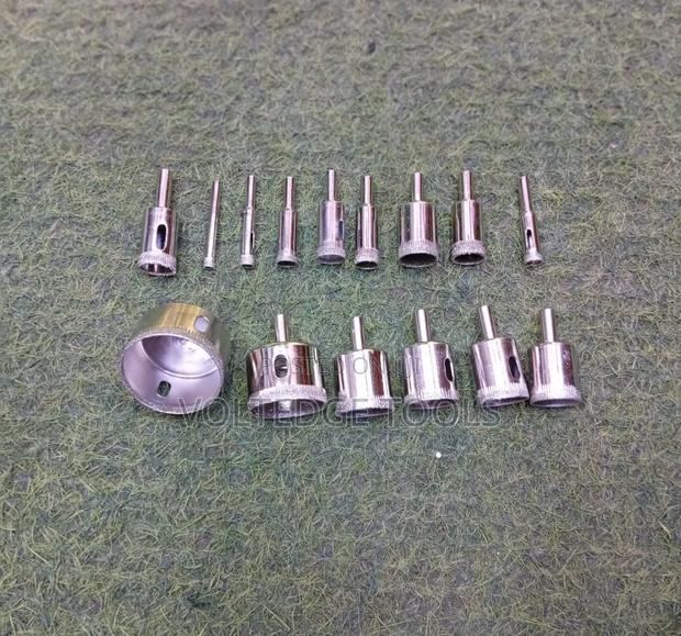 15pcs Diamond Glass Hole Saw Set
