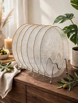 High Quality Sunburst Glass Plate 6pc