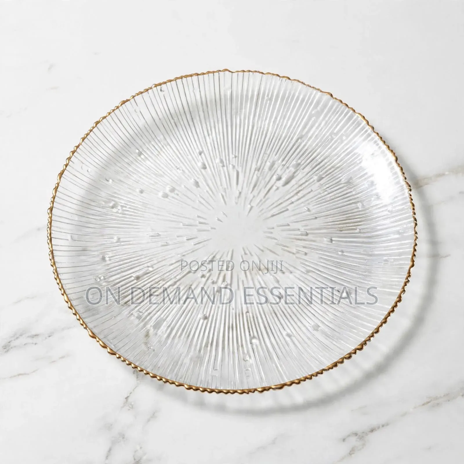High Quality Sunburst Glass Plate 6pc