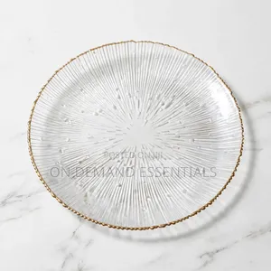 High Quality Sunburst Glass Plate 6pc