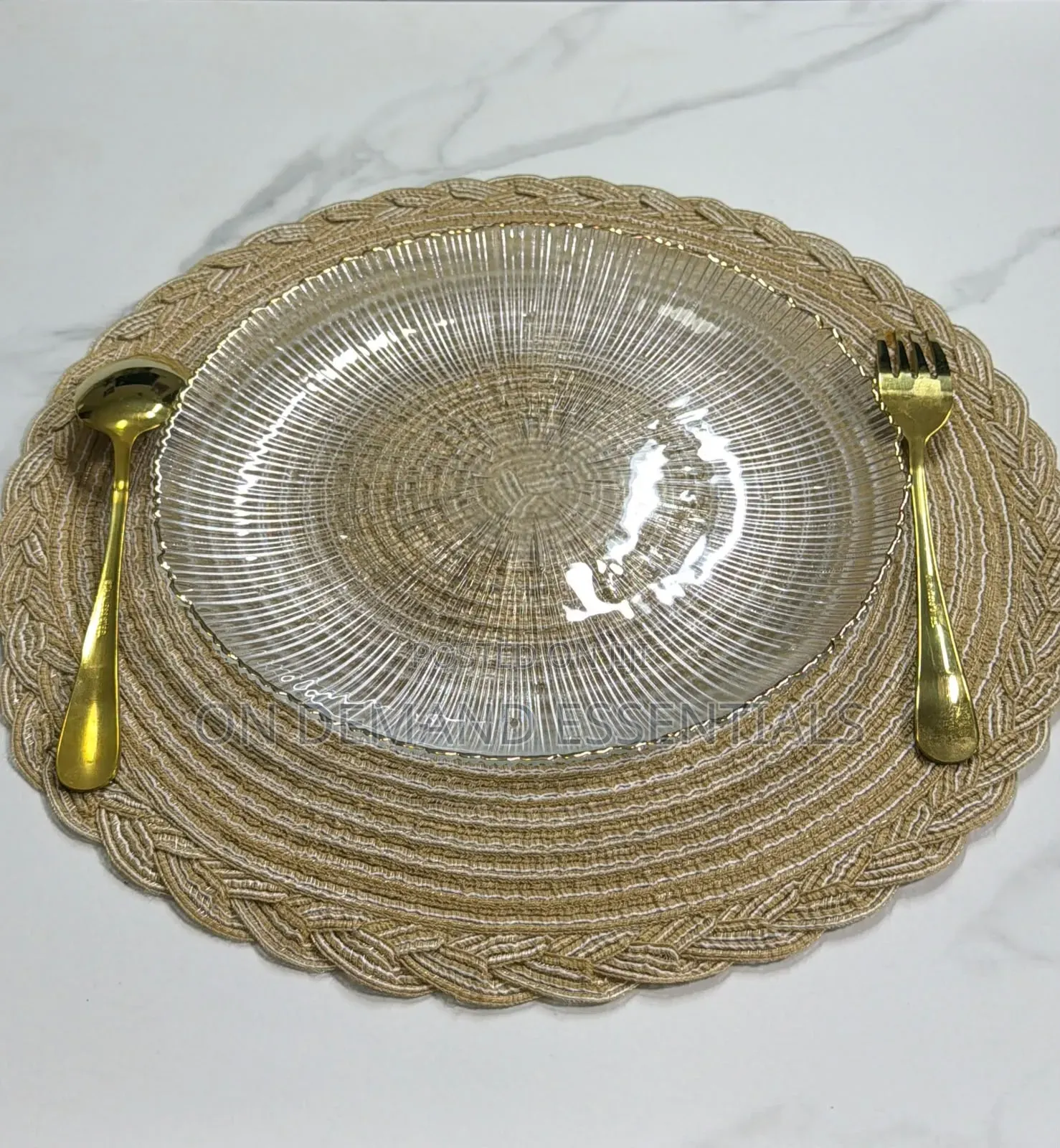 High Quality Sunburst Glass Plate 6pc