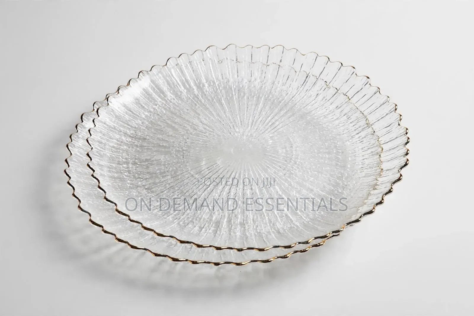 High Quality Sunburst Glass Plate 6pc