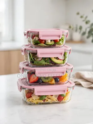 4pc Glass Food Storage Set