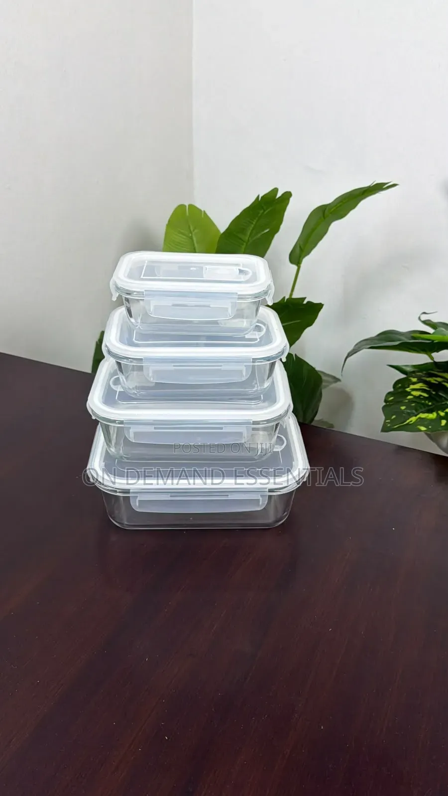 4pc Glass Food Storage Set