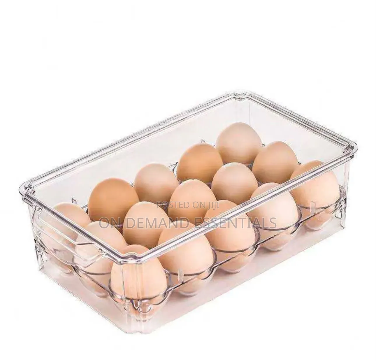 Clear Acrylic Egg Storage Container Holds 15 Eggs