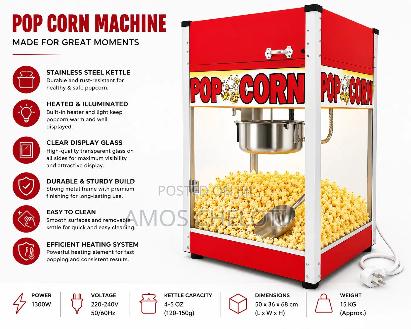 Locally Made Kenya Electric Popcorn Machine – Business