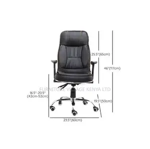 Office Chair; Black Adjustable Generic Office Computer Chair