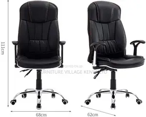 Office Chair; Black Adjustable Generic Office Computer Chair