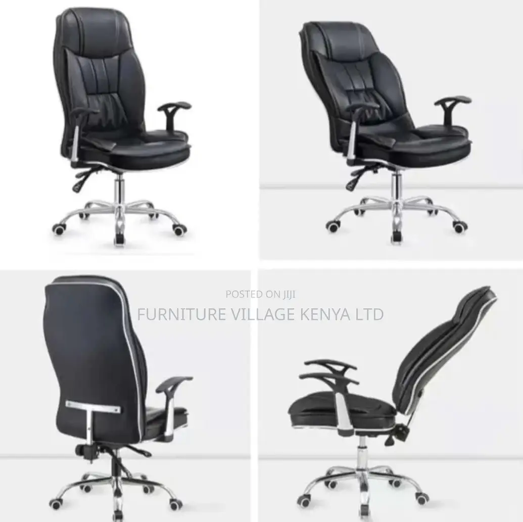 Office Chair; Black Adjustable Generic Office Computer Chair