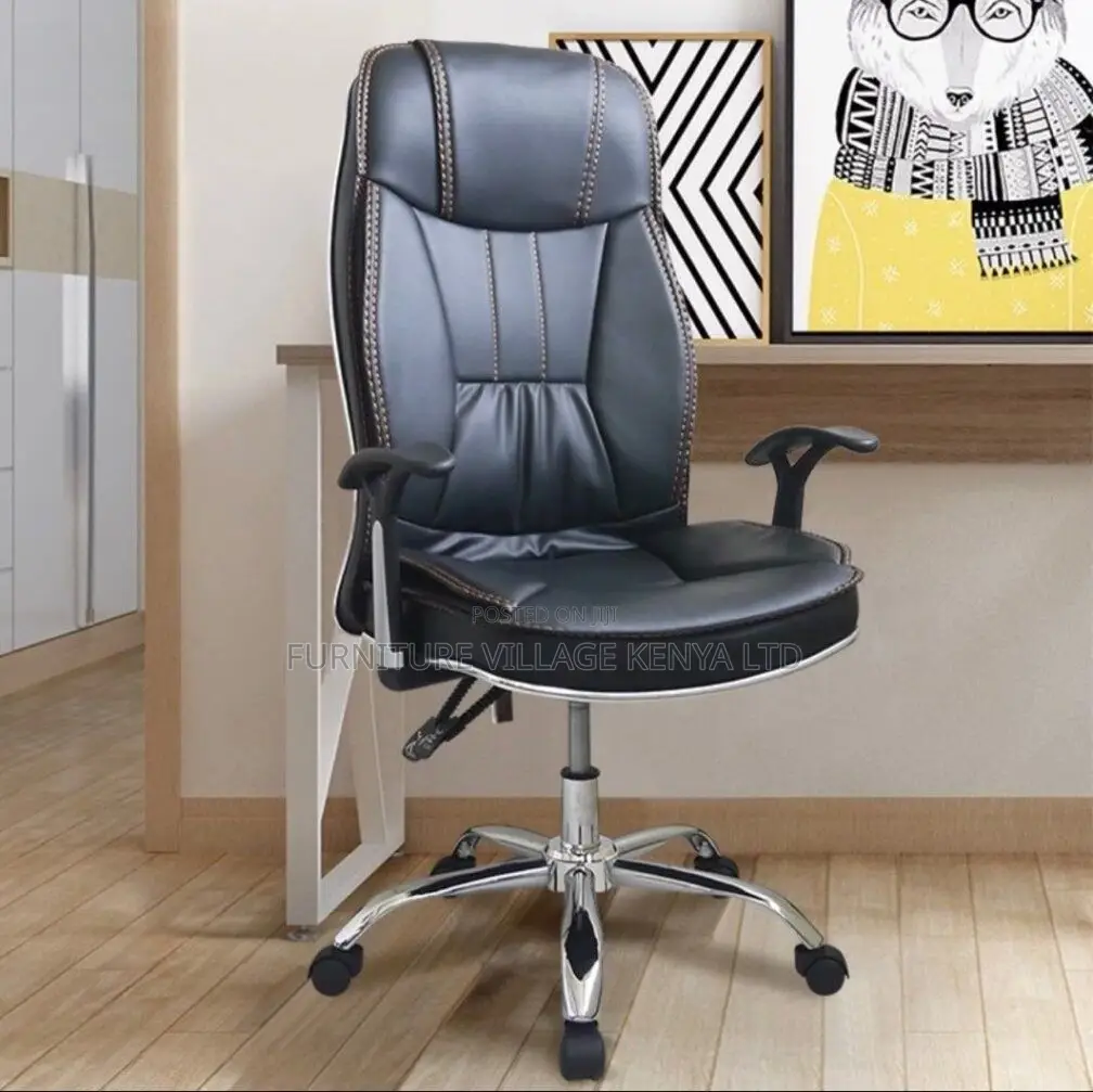 Office Chair; Black Adjustable Generic Office Computer Chair