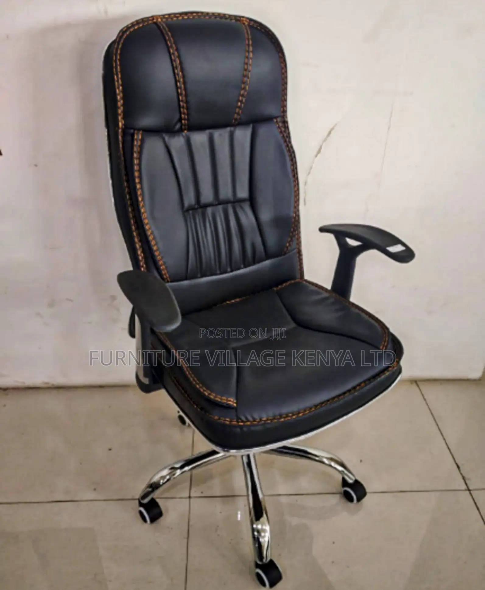 Office Chair; Black Adjustable Generic Office Computer Chair