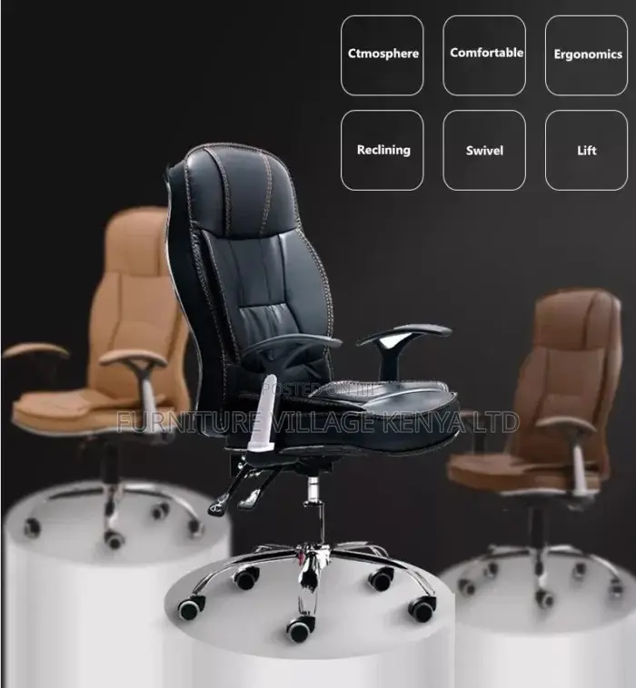 Office Chair; Black Adjustable Generic Office Computer Chair