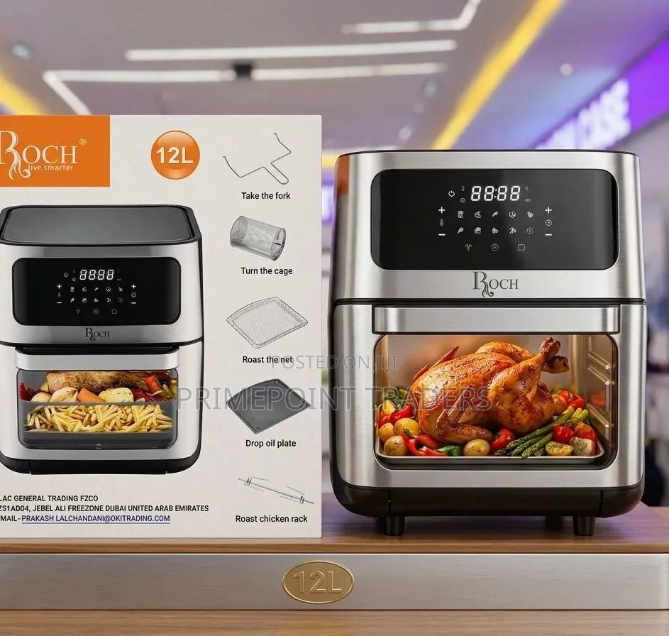 Roch 12L Air Fryer With Digital Control Grill Function Easy Cooking