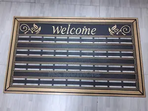 WELCOME Highly Flexible, Anti-Slip Rubber DOORMATS