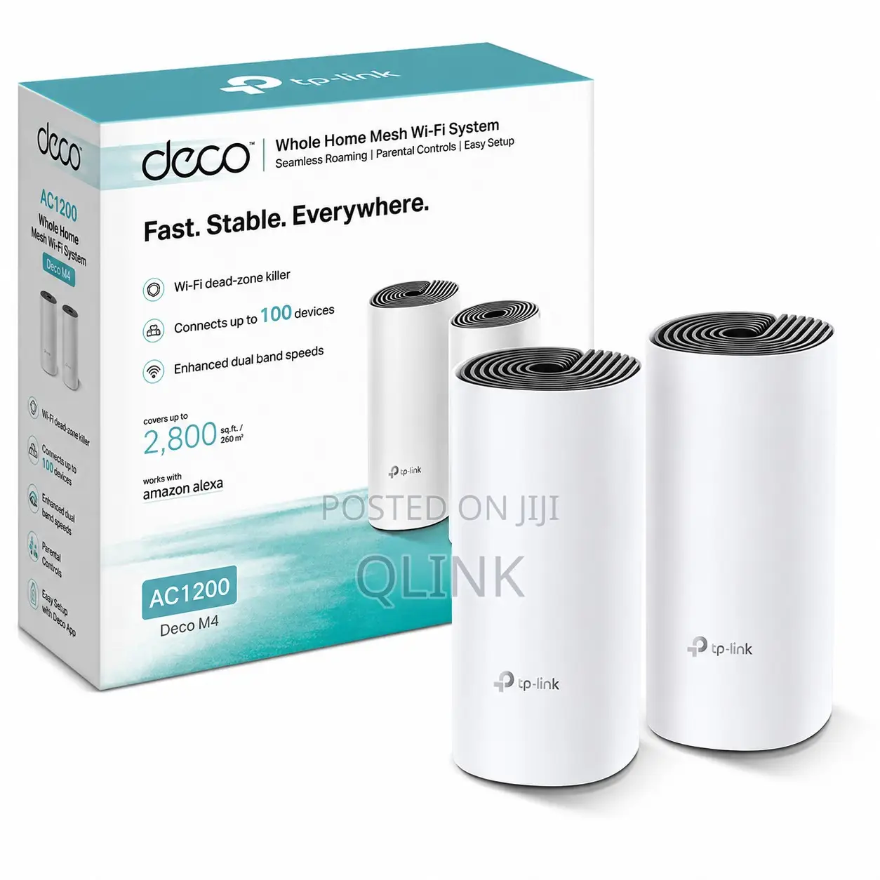 TP-Link Deco M4 AC1200 Whole Home Mesh Wi-Fi System - TL-DECO M4