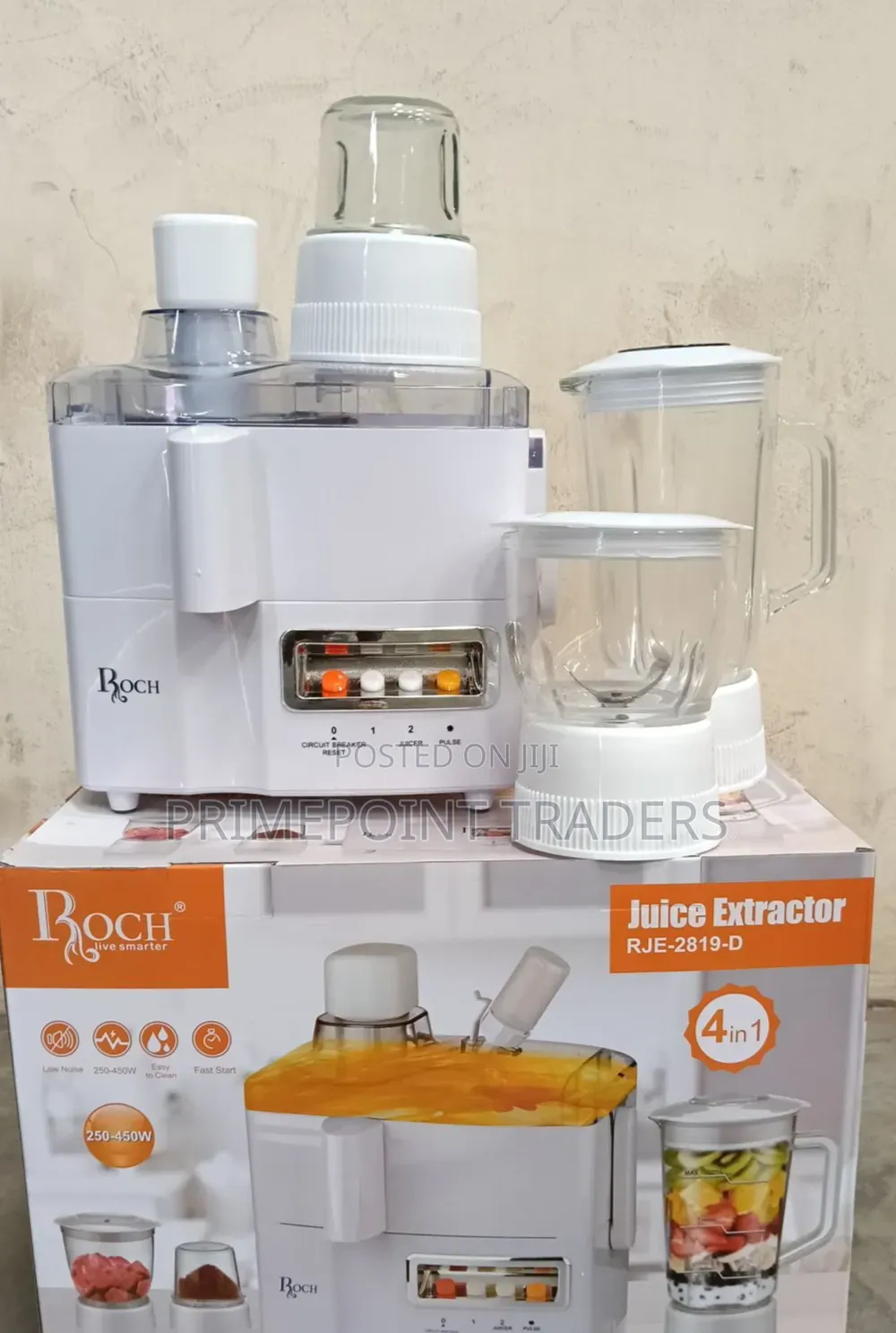 Roch Multifunctional 4-in-1 Food Processor Powerful Kitchen Assistant