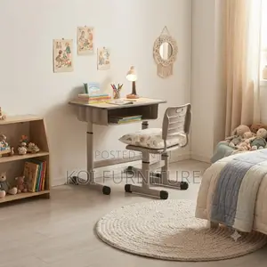Home Desk; Ergonomic Desk Chair Set With Book Storage