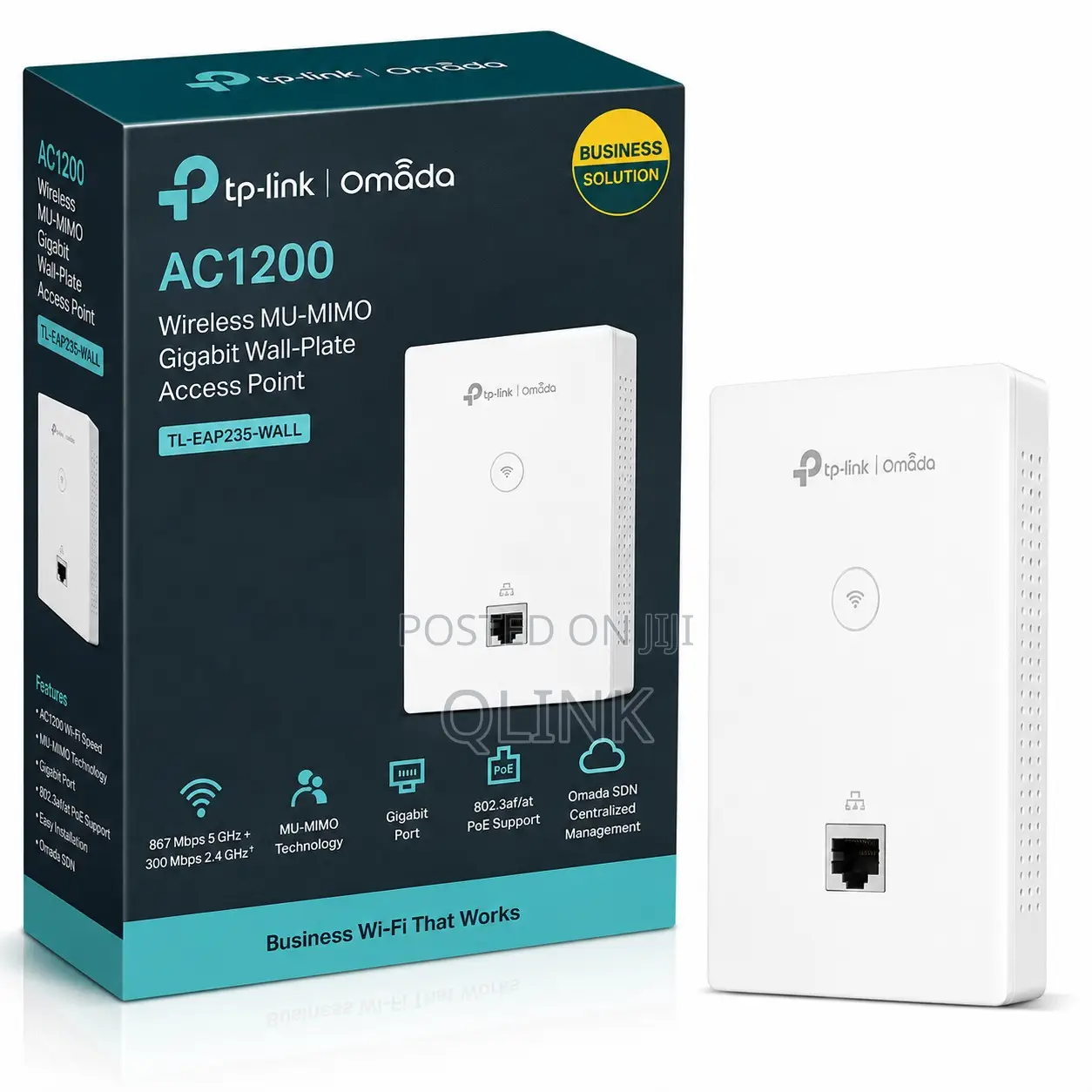 TP-Link Omada AC1200 Wall-Plate Access Point - TL-EAP235-WALL