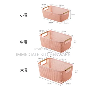 3 Piece Extra Large Plastic Mesh Storage Baskets