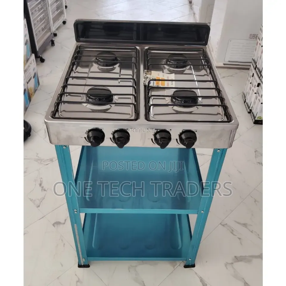 Standing Cooker With Shelves 4 Gas - Rebune
