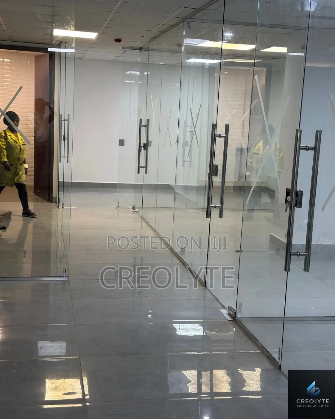 Frameless Glass Office Partitions Doors – Commercial Installation