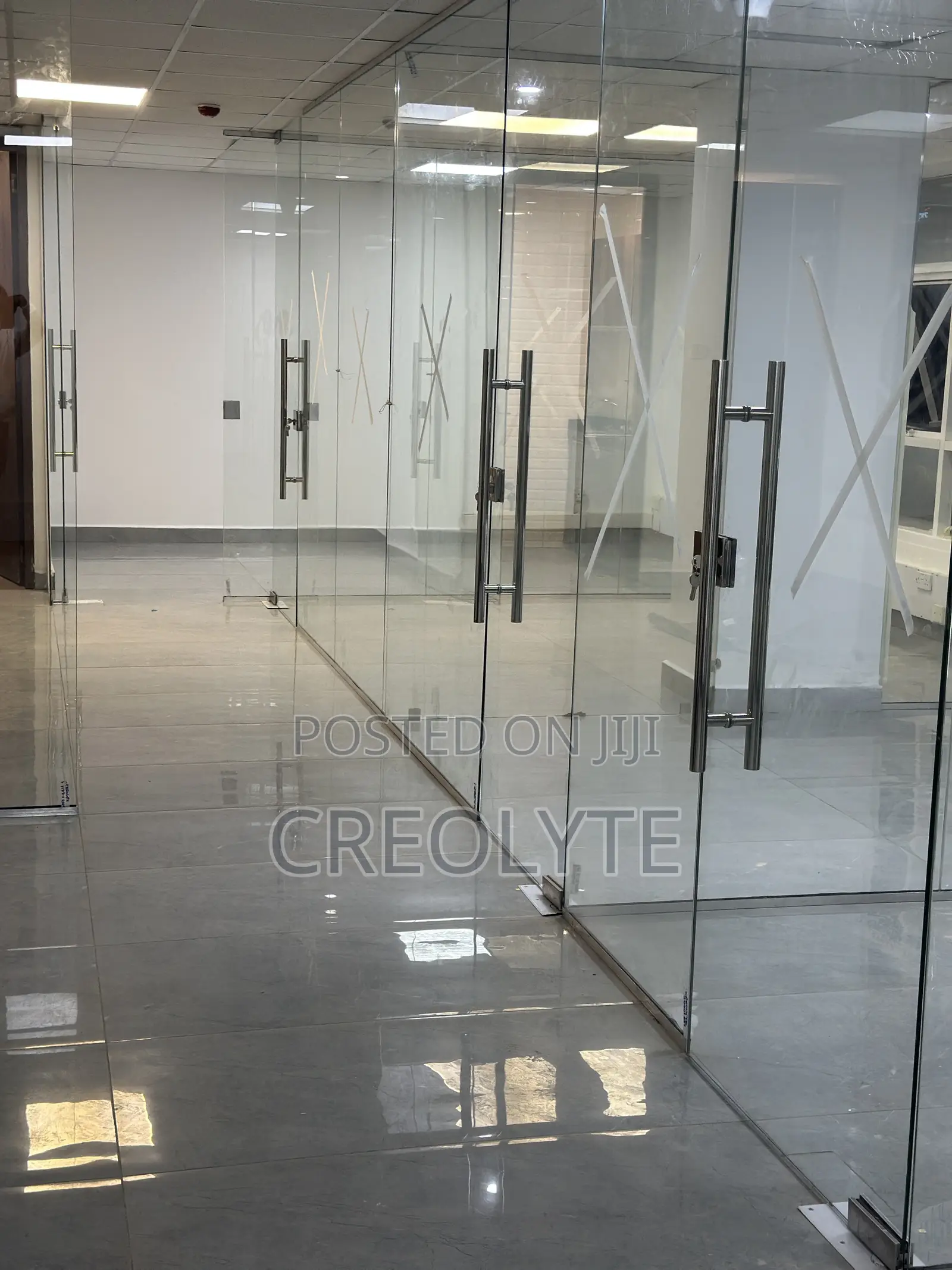 Frameless Glass Office Partitions Doors – Commercial Installation
