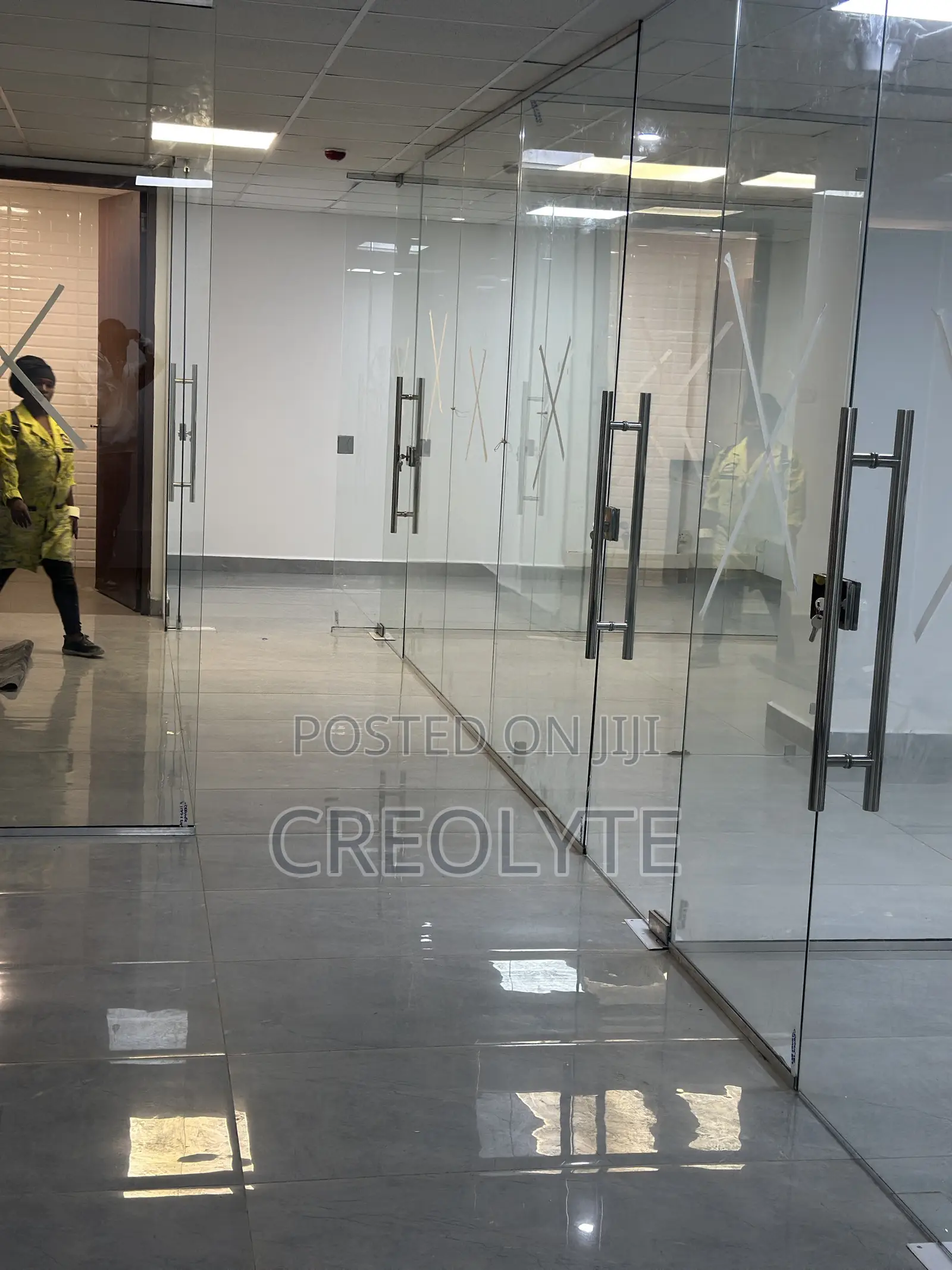 Frameless Glass Office Partitions Doors – Commercial Installation