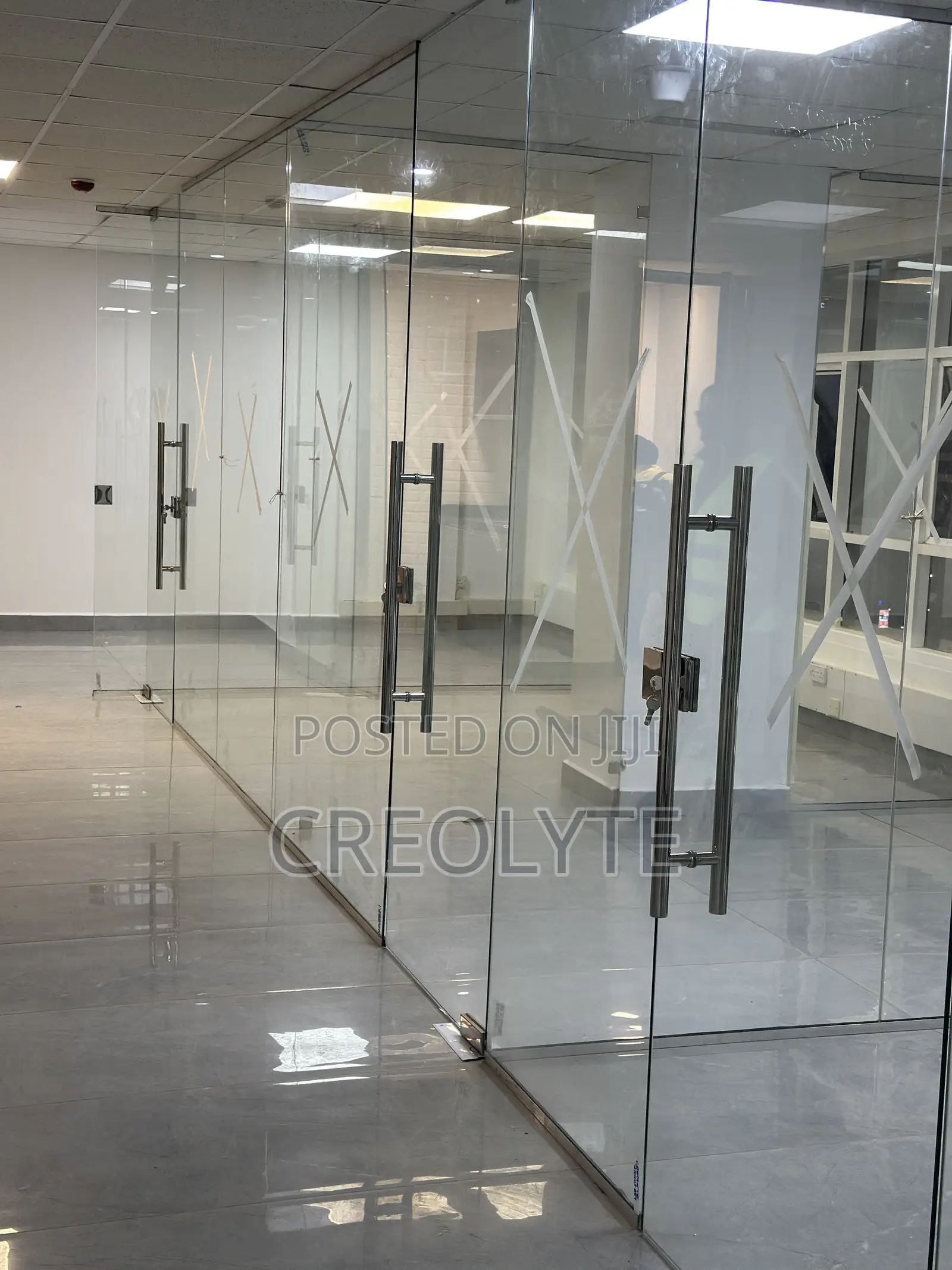 Frameless Glass Office Partitions Doors – Commercial Installation