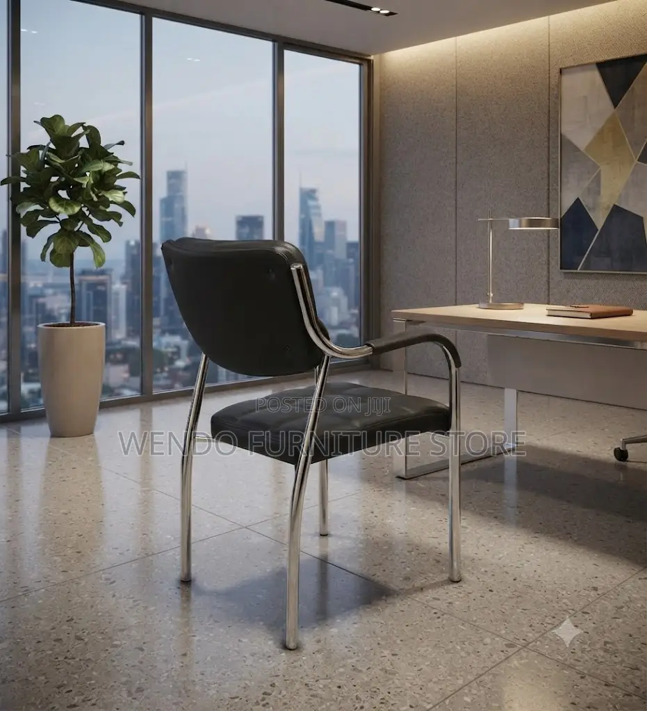 Office Chairs; Katalina Office Leather Visitors Mid Back Chairs
