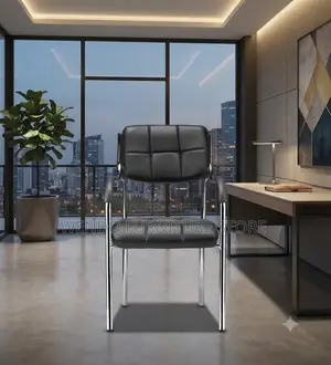 Office Chairs; Katalina Office Leather Visitors Mid Back Chairs