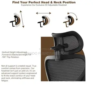 Office Chairs; Ergonomic Executive Office Chair With Headrest