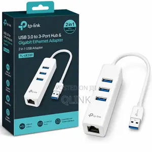 TP-Link USB 3.0 to 3-Port Hub Gigabit 2 in 1 USB Adapter - TL-UE330