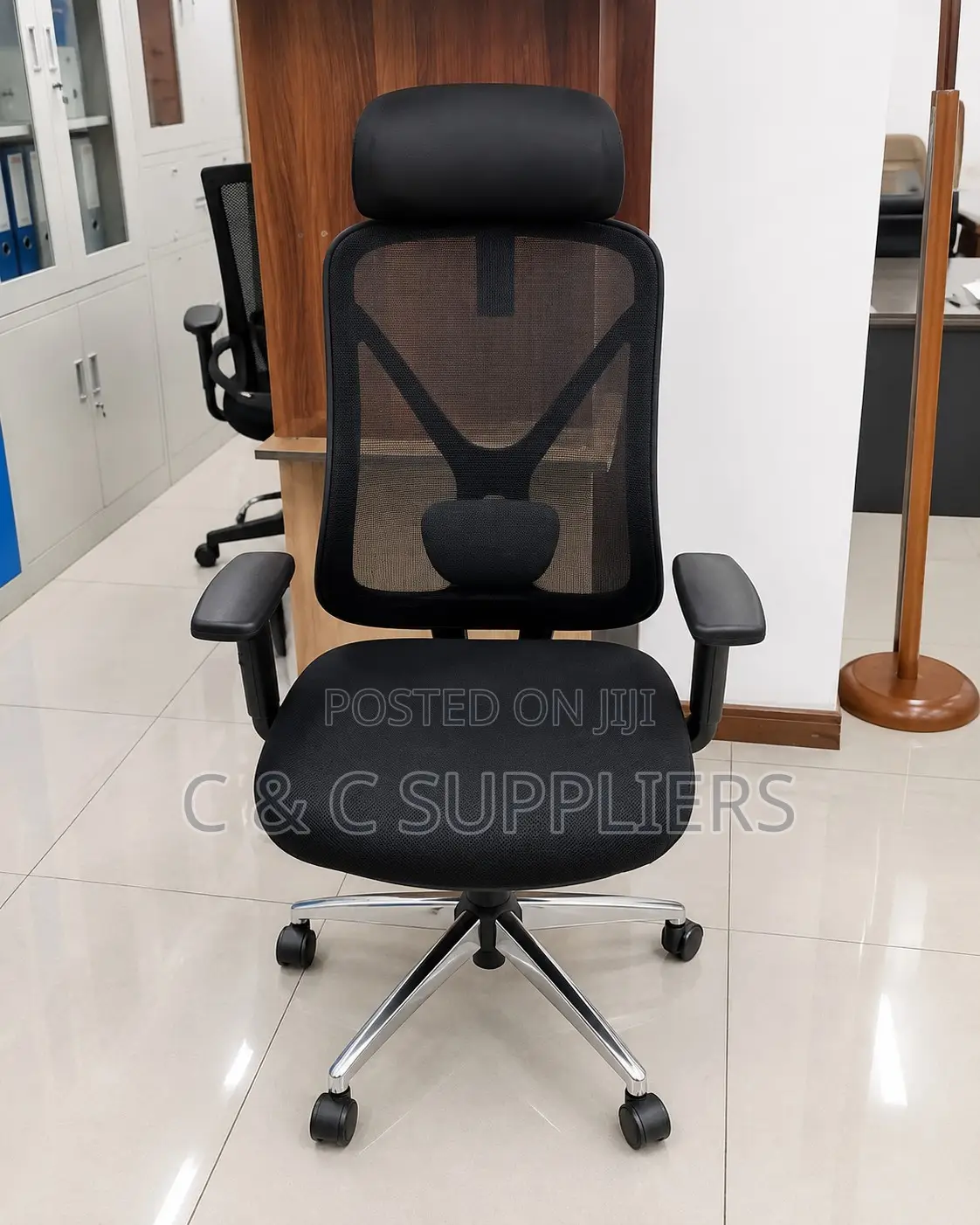 Ergonomic Black Mesh Study Chair.