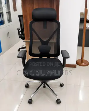 Ergonomic Black Mesh Study Chair.