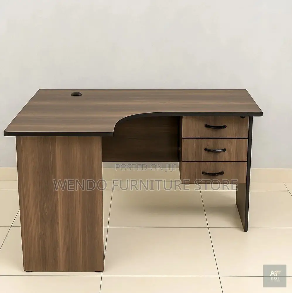 Office Desk; 1.2M L-Shaped Curved Design Office Desk