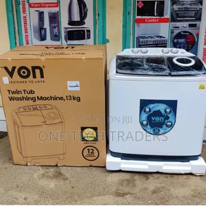 Von 13Kg Washing Machine, Twin Tub  Semi Automatic