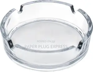 Classic Clear Round Glass Ashtray 90mm – Tabletop Ash Tray