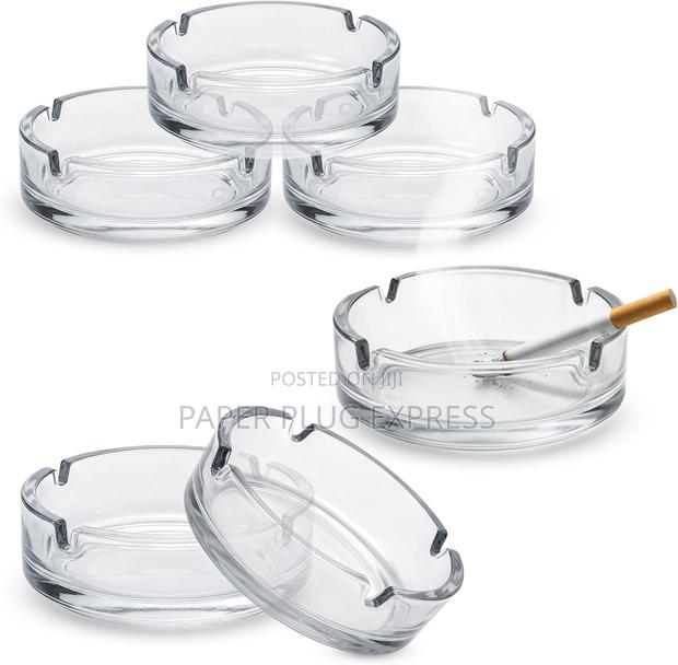 Classic Clear Round Glass Ashtray 90mm – Tabletop Ash Tray