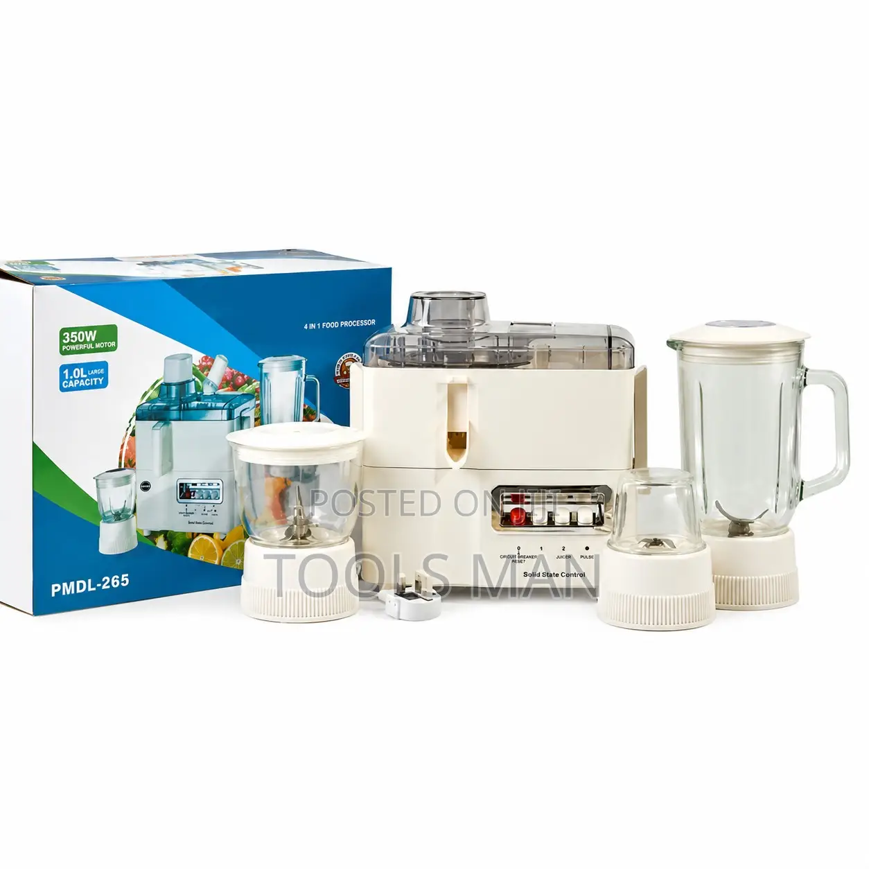 4-in-1 Food Processor Primdale PMDL-265 350W 1L